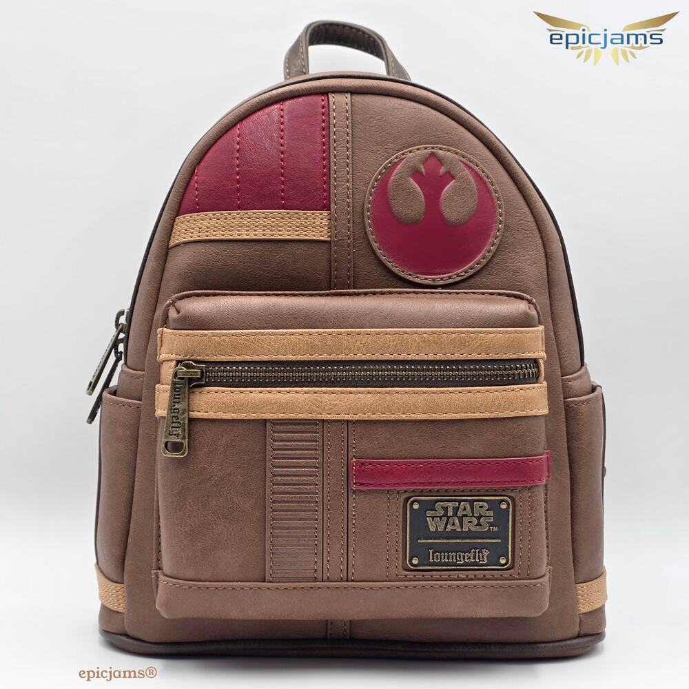 Loungefly Star Wars The Last Jedi Rebel Finn Brown Mini Backpack New